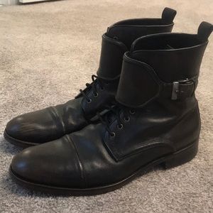 John Varvatos boots size 10 blackish brown color.